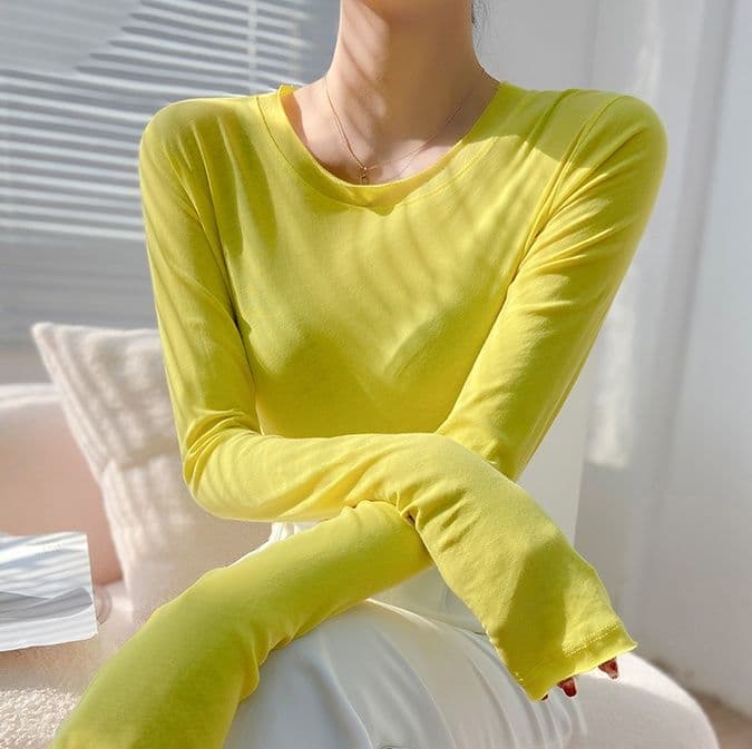 カットソー シンプル美シルエット 薄手長袖カットソー