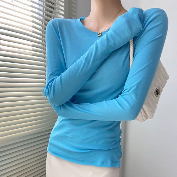 カットソー シンプル美シルエット 薄手長袖カットソー
