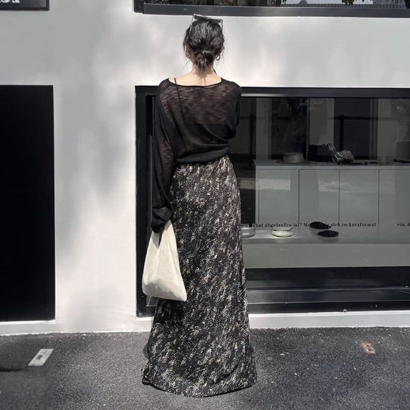 カットソー エアリー素材ゆったりVネックプルオーバー