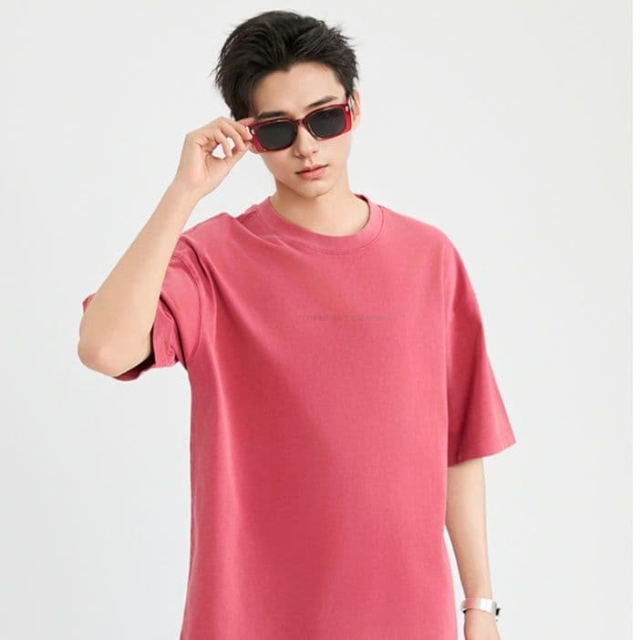 カットソー シンプル文字入りオーバーサイズ半袖