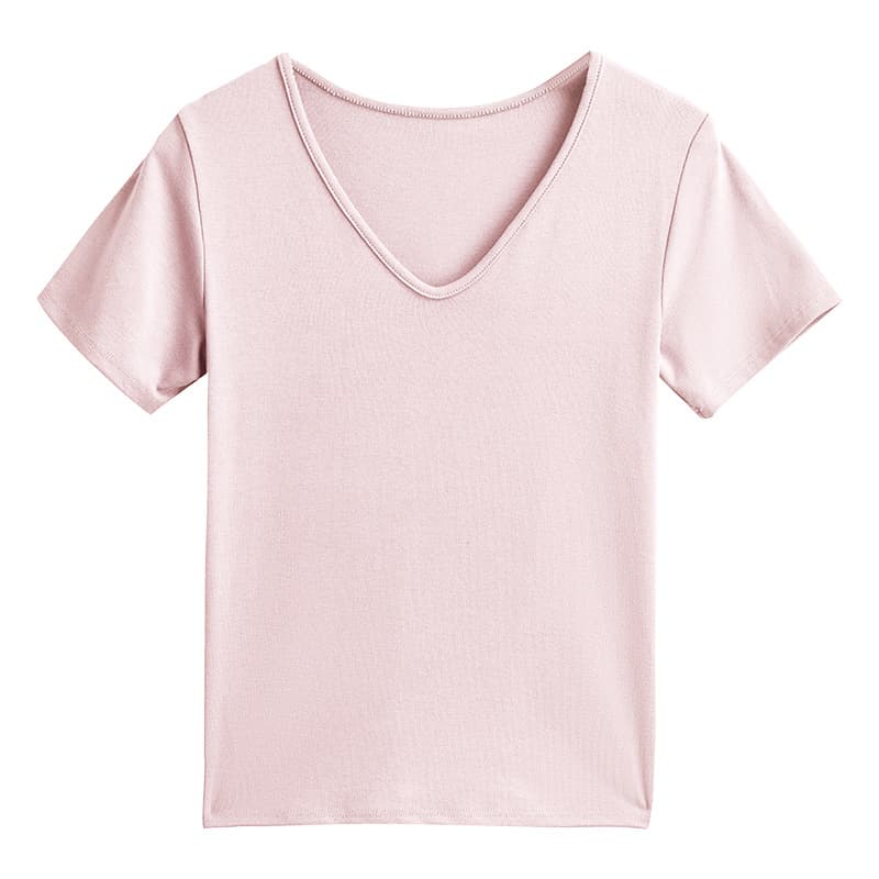 カットソー ゆるシルエット 涼しげVネックカットソー