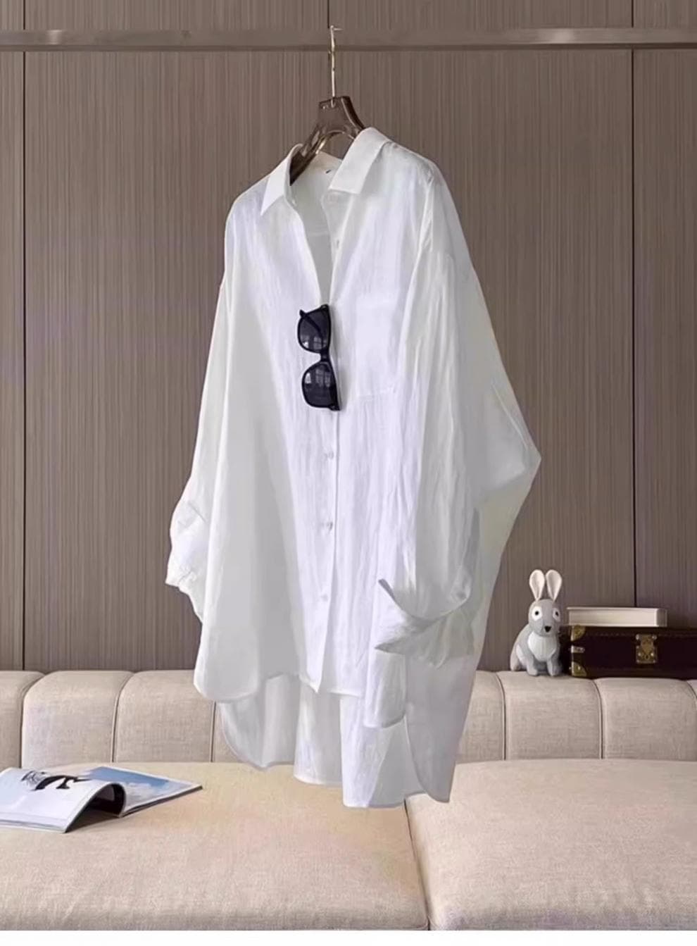 カットソー ふんわり袖のシャツ風カットソー