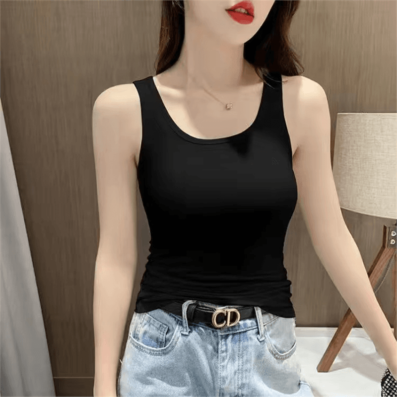 カットソー シンプル美ライン タンクトップ