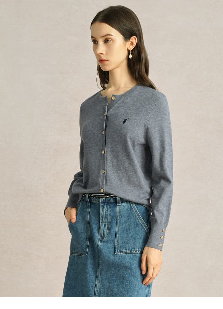 カットソー シンプル上品ベーシックカーディガン