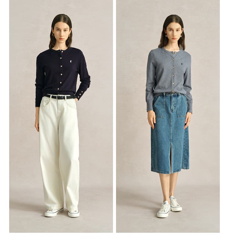 カットソー シンプル上品ベーシックカーディガン