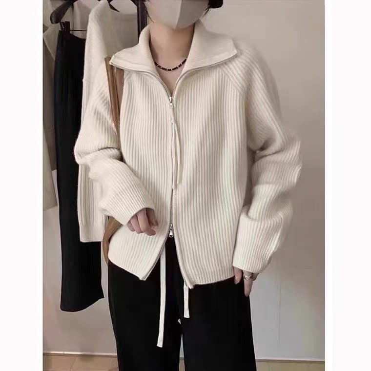 カットソー 長袖ニットカーディガン韓国風レディース９色展開