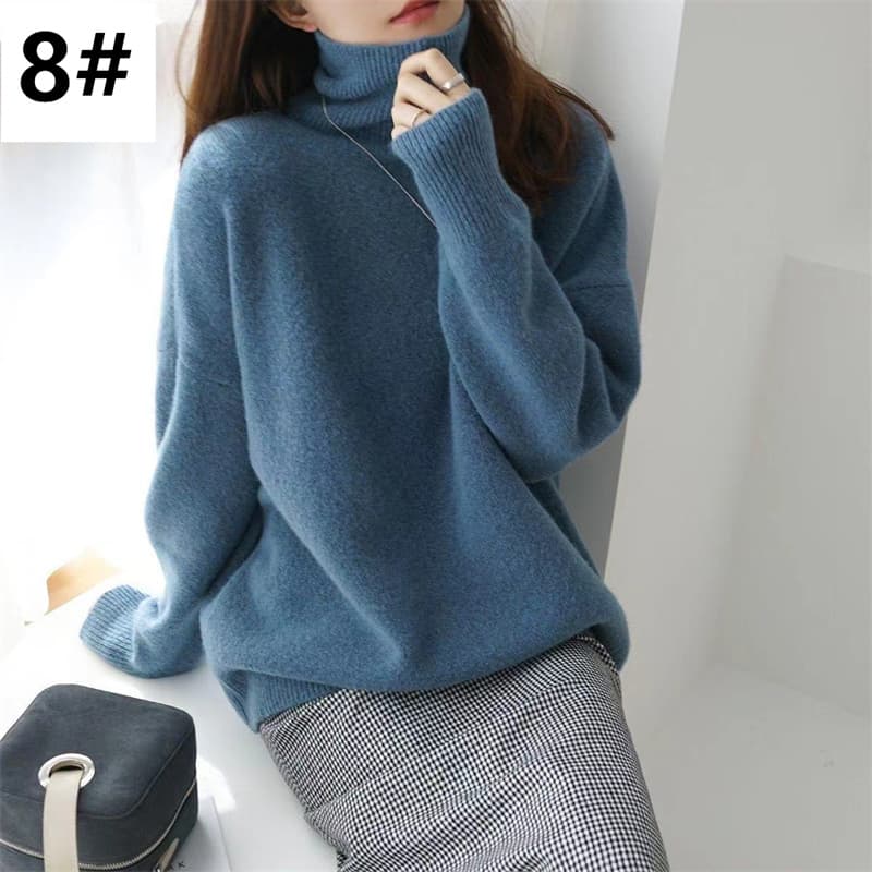 カットソー 秋冬新作 ハイネック ニット セーター 長袖 レディース 全9色