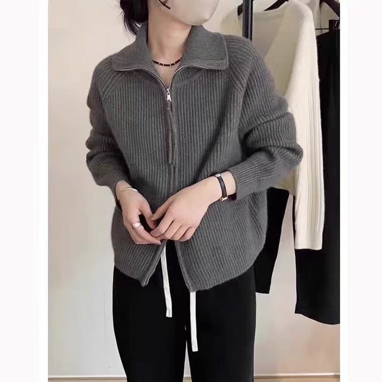カットソー 長袖ニットカーディガン韓国風レディース９色展開