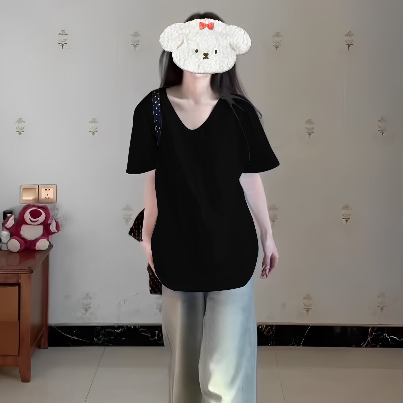 カットソー ゆったりシルエット 快適Vネックカットソー